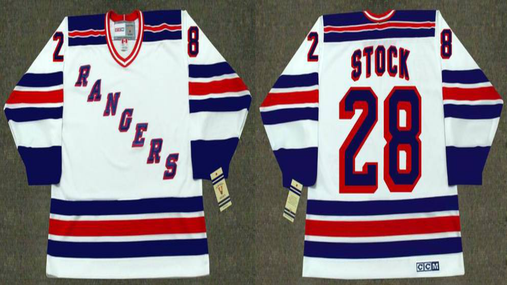 2019 Men New York Rangers #28 Stock white CCM NHL jerseys->new york rangers->NHL Jersey